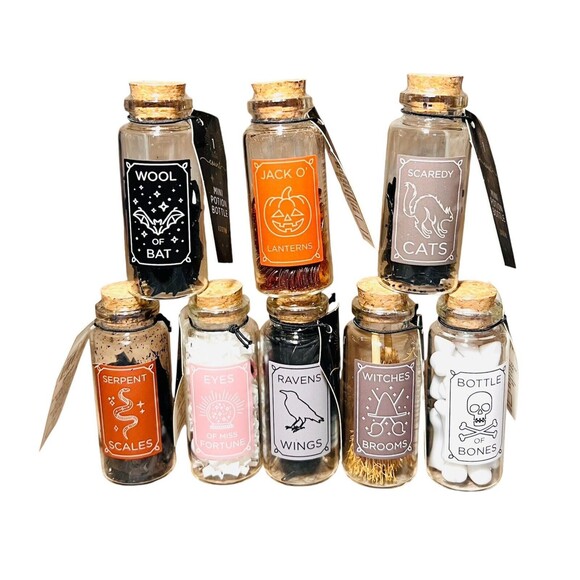 Target Mini Potion Bottles Bullseye Playground Halloween 2023 Complete Set - New - Picture 1 of 4